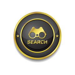 Search Gold Vector Icon Button