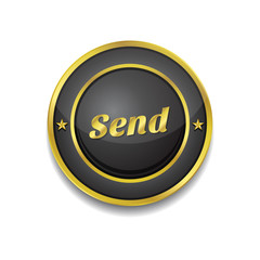 Send Gold Vector Icon Button