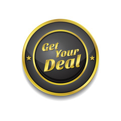 Get Your Deal Gold Vector Icon Button