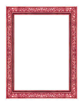 recommend clip art: vintage red frame isolated on white background, with clipping pa