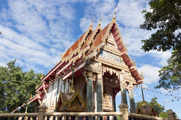 Naklejka premium Temple at Wat Kum Tae, Uthai, Ayutthaya