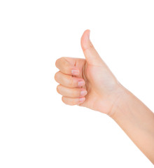 Hand like concept isolated on white background