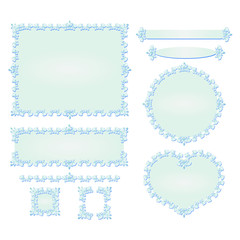 バラのフレーム（ブルー）