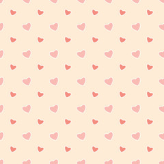 Seamless pattern with hearts for Valentine's Day