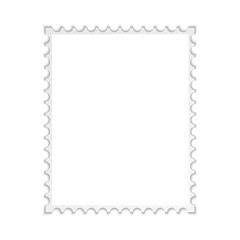 Blank stamp frame Isolated on white background