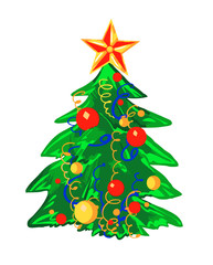 Christmas tree isolated