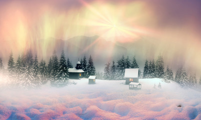 Fototapeta premium Lone Alpine monastery