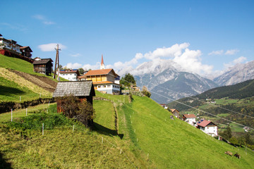 Fototapeta na wymiar Niedergallmigg, mountain village in Tyrol