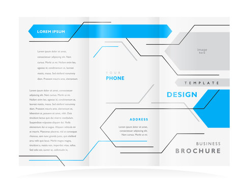 brochure design booklet template vector geometric abstract lines