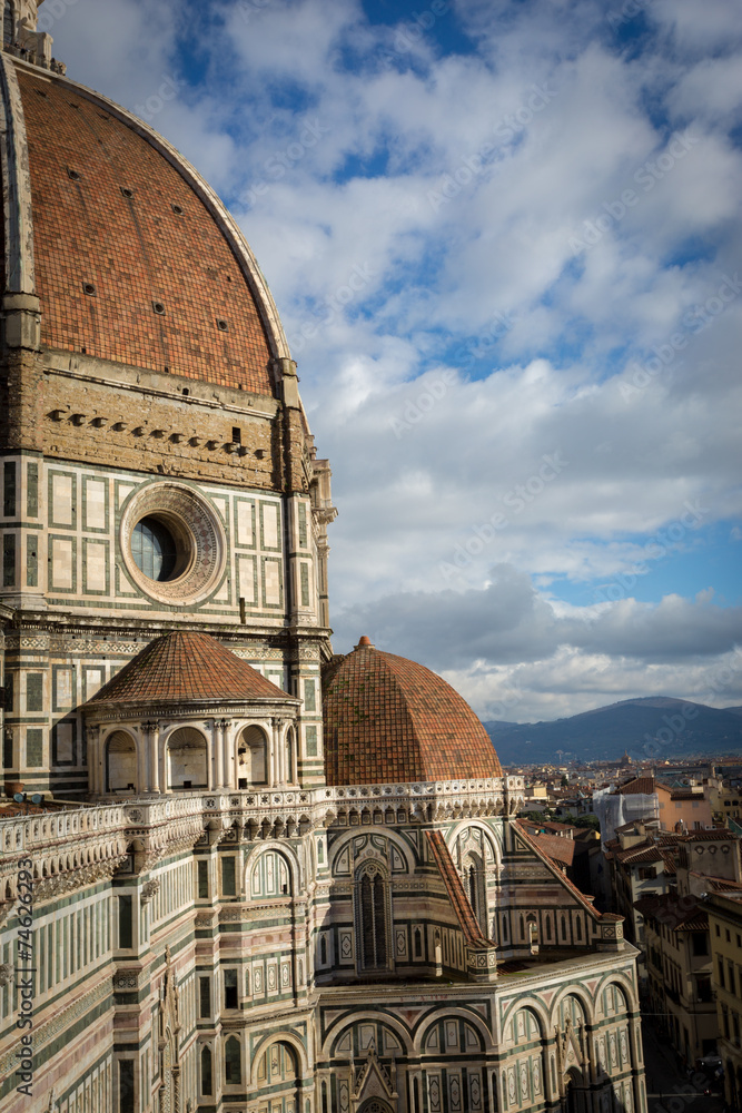 Poster Florence, Aerial view from Giotto's Tower, vertical view