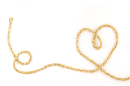 twine bent in the form of heart