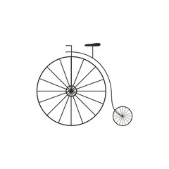 Vector Illustration of a Retro Big Wheel Bycicle