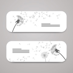 Vector Illustration of Dandelion Banners