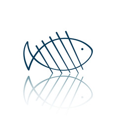 Vector Illustration of a Fish Icon