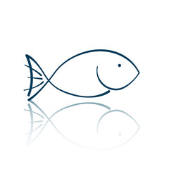 Vector Illustration of a Fish Icon