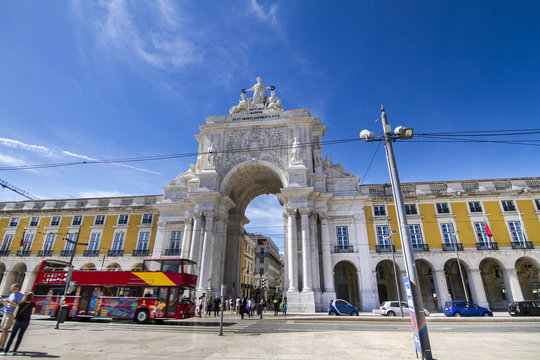  Famous Arch Of The Augusta Street Located In Lisbon