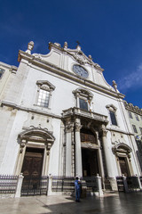 Fototapeta na wymiar View of the Church of Sao Domingos, located in Lisbon, Portugal.