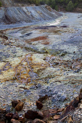 View of a iron mining location located in Rio Tinto, Spain.