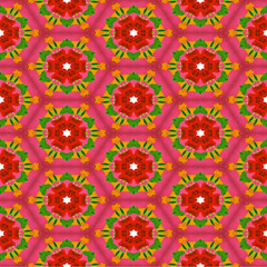 Background with seamless pattern of stylized roses