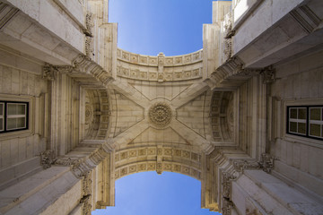 Fototapeta na wymiar arch of the Augusta street located in Lisbon