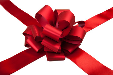 red ribbon with a bow