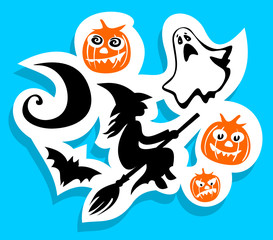halloween symbols set