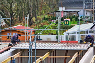 Fototapeta premium Hausbau
