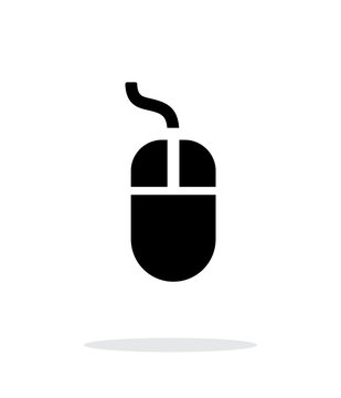 Wired mouse icon on white background.