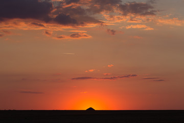 Slagheap of ukrainian steppe