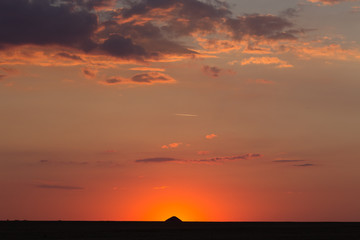 Fototapeta premium Slagheap of ukrainian steppe