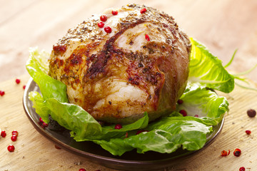 Marinated roast ham
