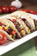 taco with beef and vegetables