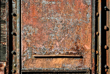 Scraped rusty metal