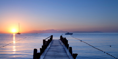 italienischer Morgen am Meer
