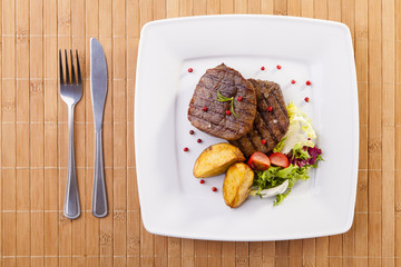 Grilled beef steak