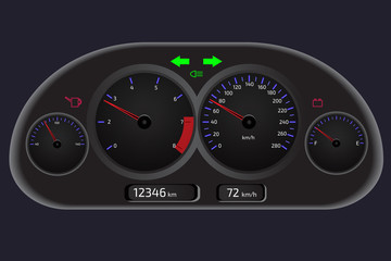 Car dashboard, automobile control panel