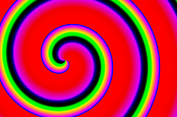 Multicolored spiral