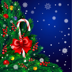 Christmas tree with candy