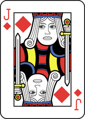 Stylized Jack of Diamonds