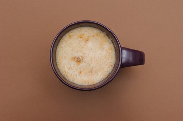 coffee on brown background