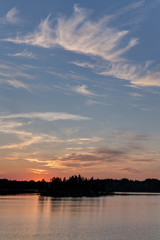 lake after sunset