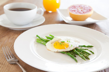 Breakfast with Egg and Asparagus