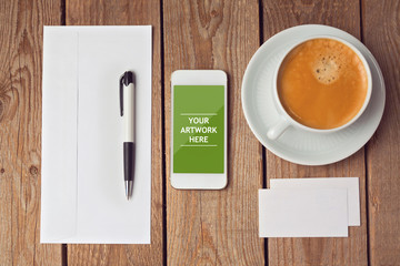 Smartphone mock up for business presentations and apps design