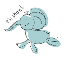 Детская рисунок слона