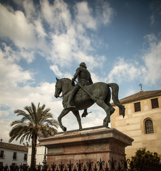 Obraz premium horse and rider statue