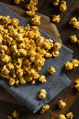 Obraz na płótnie Canvas Homemade Crunchy Caramel Popcorn