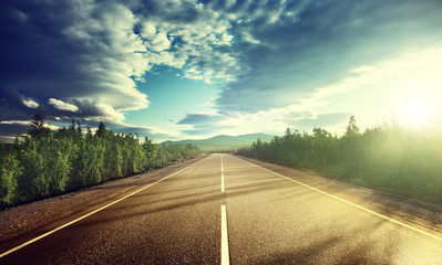 road in mountains