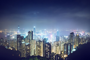 Obraz na płótnie Canvas Hong Kong island from Victoria's Peak