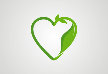 Love ecology logo vector