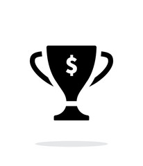 Champions cup icon on white background.